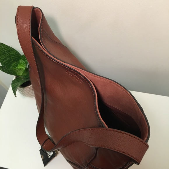 Frye Leather Side Pocket Hobo Cognac Bag - Picture 6 of 7